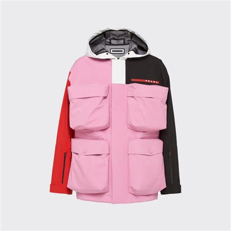 prada outer shell 280056|Wisteria/red Technical fabric cargo jacket .